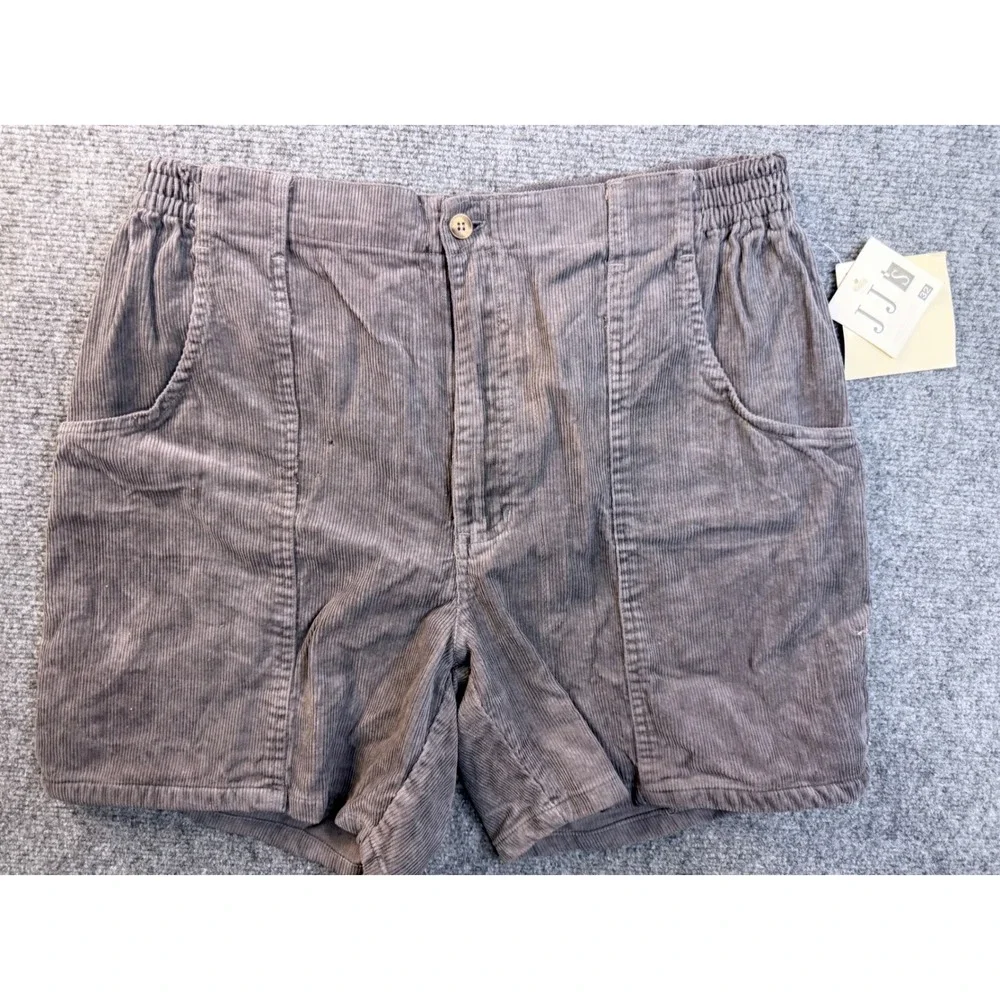 Vintage JJS Corduroy Shorts Mens 32 Gray Cotton Heavyweigh Hiking Workwear Kenya